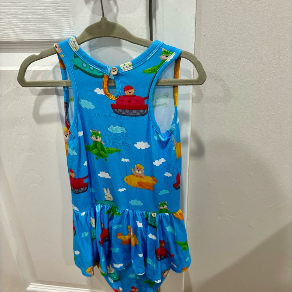 Bums & Roses Ready Jet Go Racer Back Ruffle Dress - Picture 5 of 5